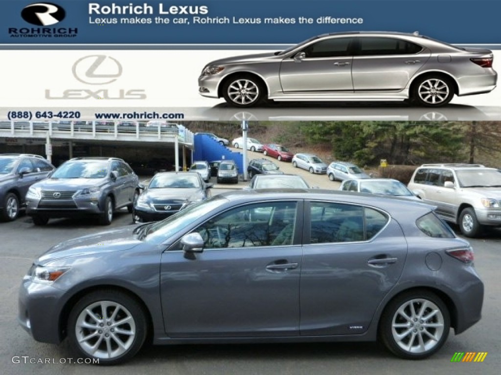 2012 CT 200h Hybrid Premium - Nebula Gray Pearl / Black photo #1