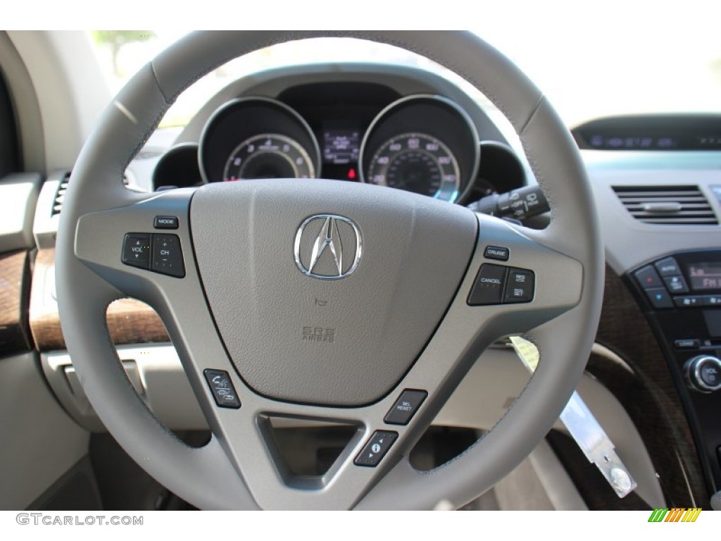 2013 Acura MDX SH-AWD Graystone Steering Wheel Photo #79756129