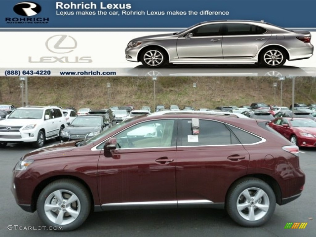 2013 RX 350 AWD - Claret Red Mica / Parchment/Espresso Birds Eye Maple photo #1