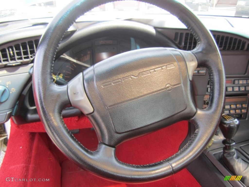 1991 Chevrolet Corvette ZR1 Red Steering Wheel Photo #79757275