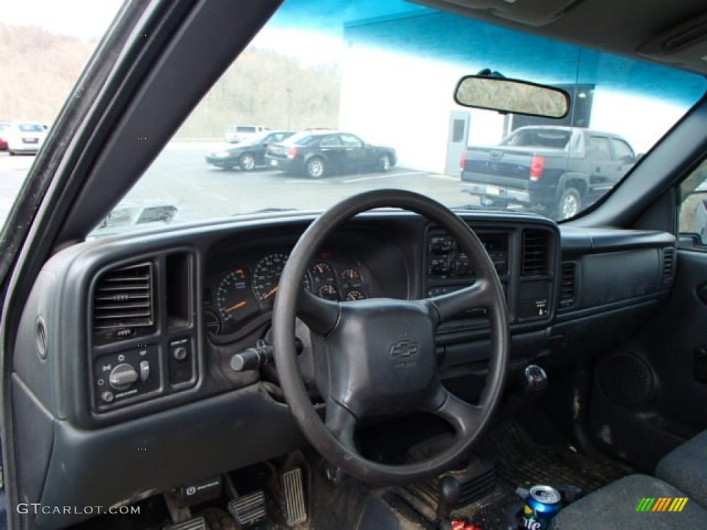 2002 Silverado 1500 Work Truck Regular Cab 4x4 - Indigo Blue Metallic / Graphite Gray photo #8