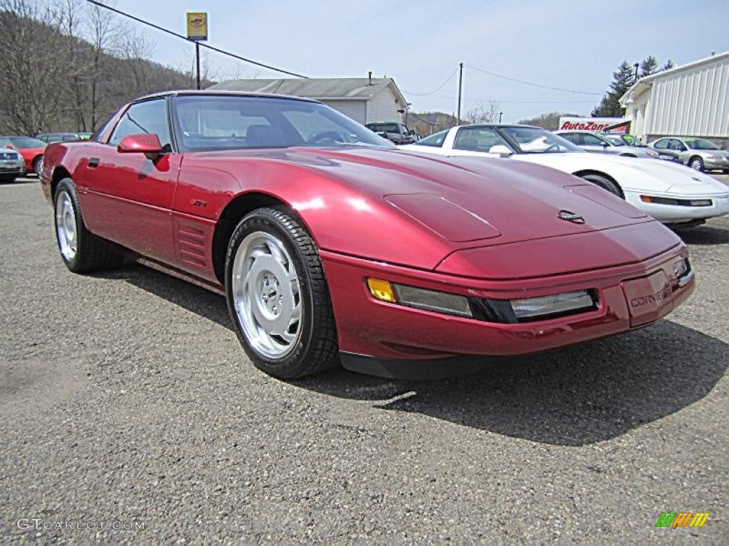 1991 Corvette ZR1 - Dark Red Metallic / Black photo #10