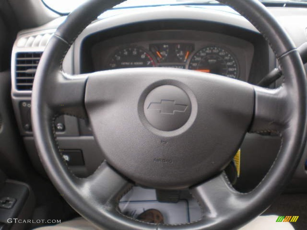 2005 Chevrolet Colorado LS Extended Cab 4x4 Very Dark Pewter Steering Wheel Photo #79759845