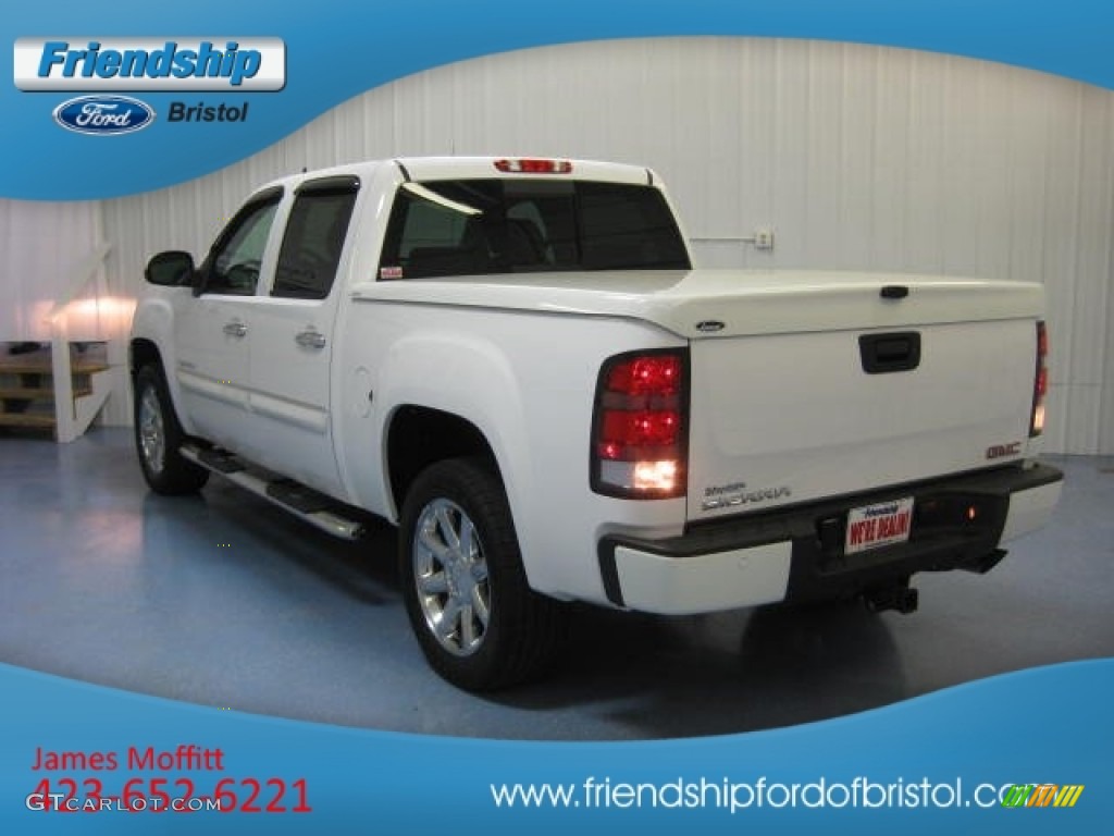 2008 Sierra 1500 Denali Crew Cab AWD - Polar White / Ebony photo #5