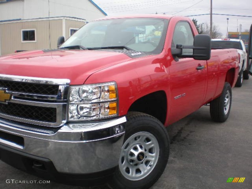 2013 Silverado 3500HD WT Regular Cab 4x4 - Victory Red / Dark Titanium photo #1