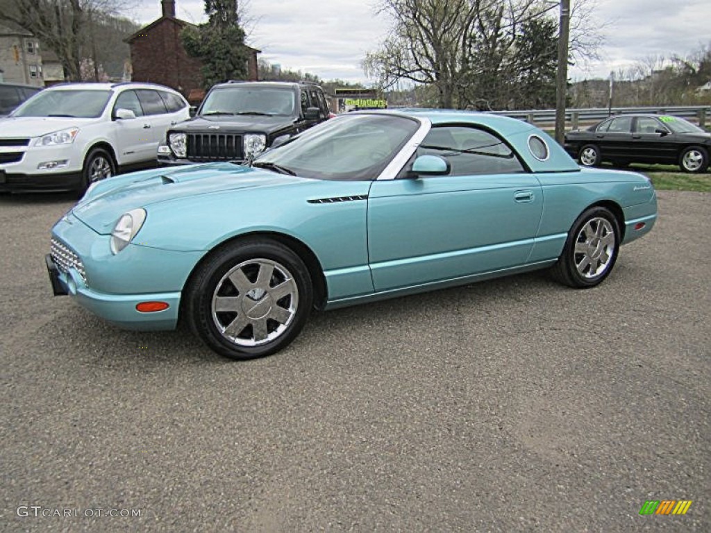 Thunderbird Blue 2002 Ford Thunderbird Premium Roadster Exterior Photo #79761526
