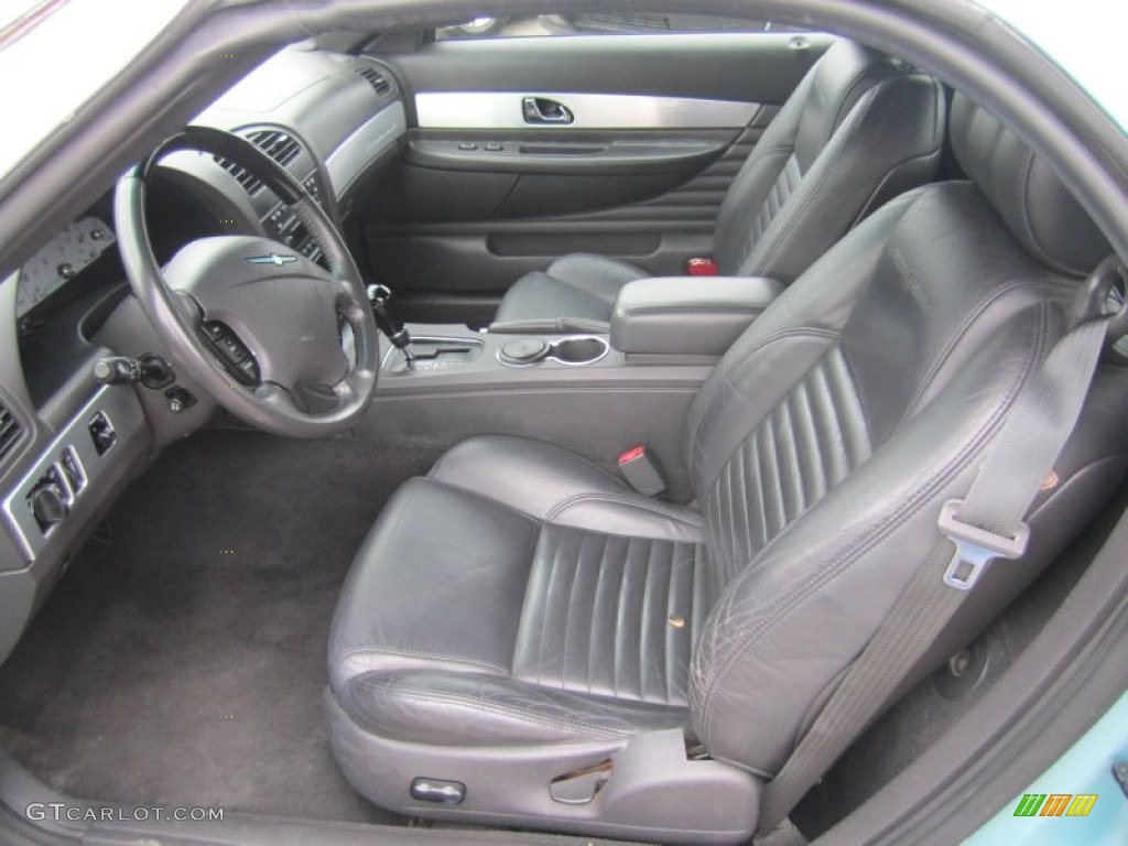 Midnight Black Interior 2002 Ford Thunderbird Premium Roadster Photo #79761819
