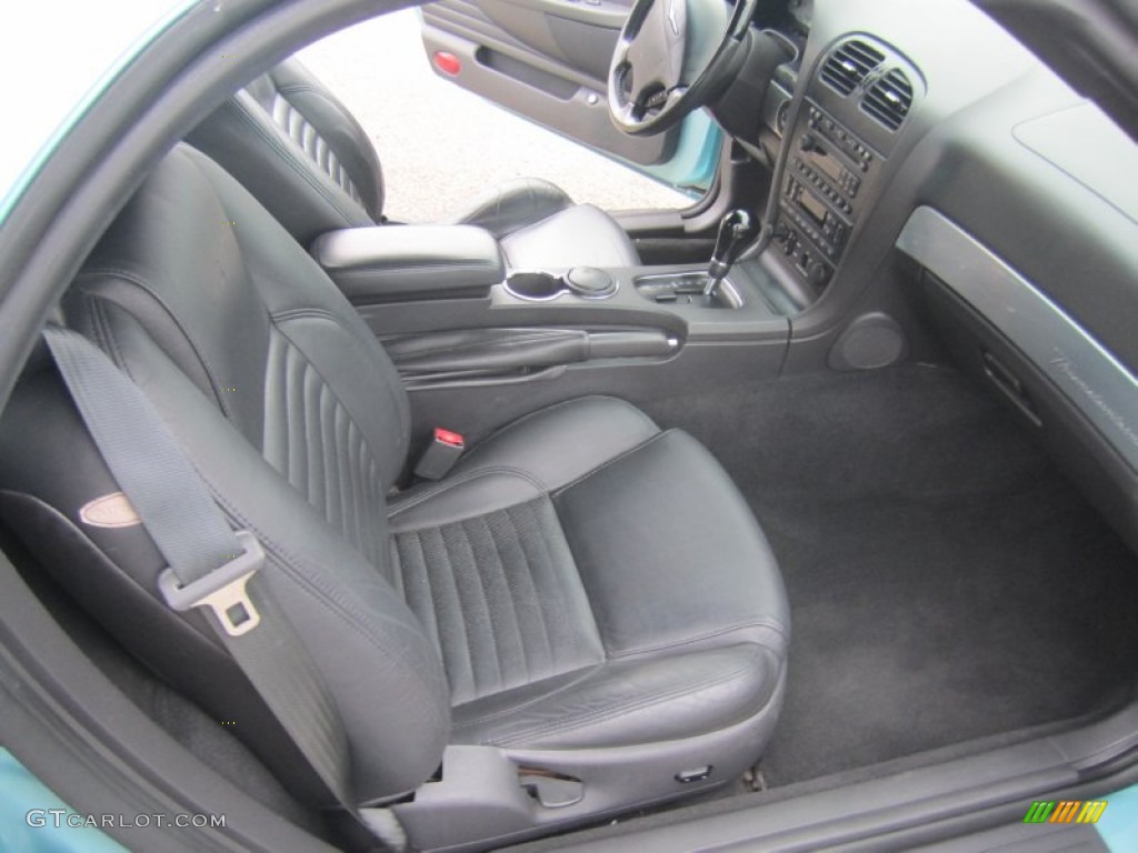 Midnight Black Interior 2002 Ford Thunderbird Premium Roadster Photo #79761867