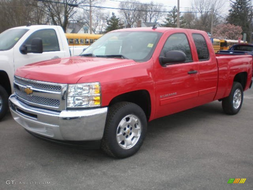 Victory Red 2013 Chevrolet Silverado 1500 LT Extended Cab Exterior Photo #79763010