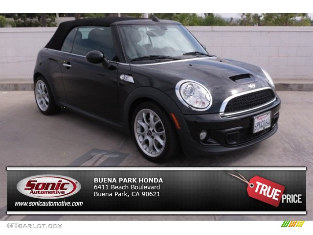 2011 Cooper S Convertible - Midnight Black Metallic / Carbon Black photo #1