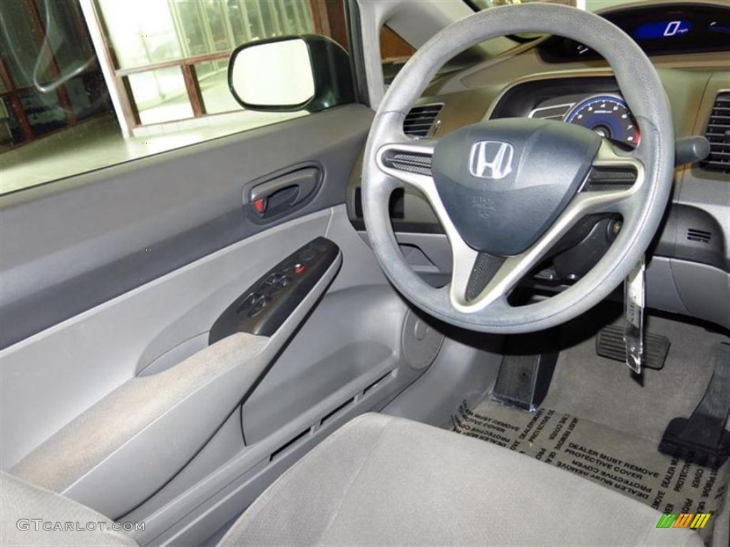 2010 Honda Civic DX-VP Sedan Gray Steering Wheel Photo #79763731