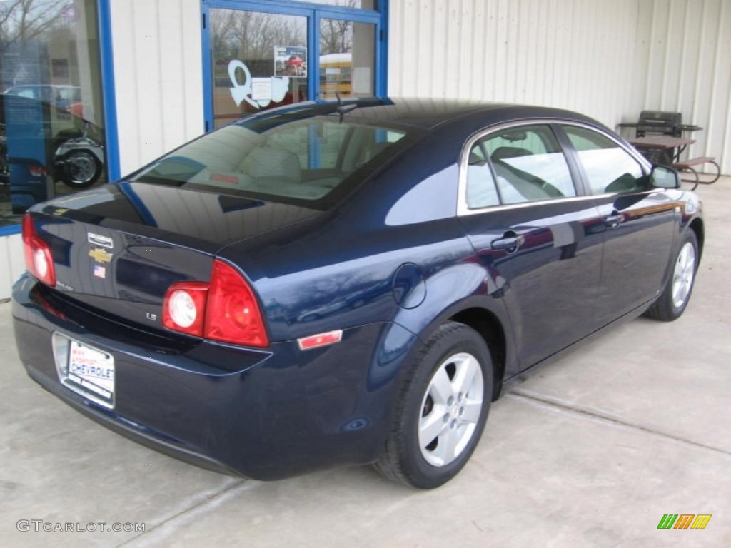 2008 Malibu LS Sedan - Imperial Blue Metallic / Titanium Gray photo #3
