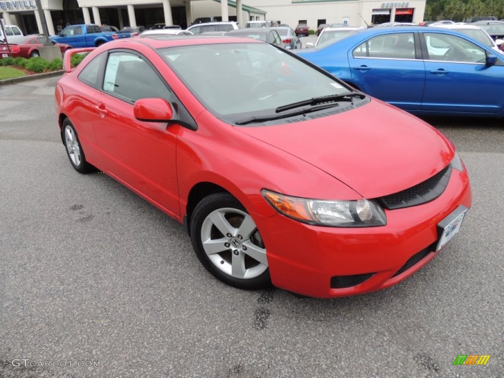 2008 Civic EX Coupe - Rallye Red / Black photo #1