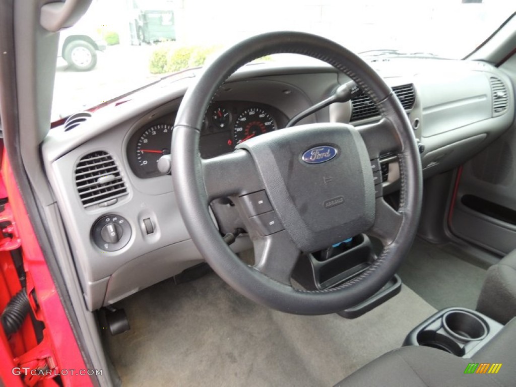 2011 Ford Ranger XLT SuperCab Medium Dark Flint Steering Wheel Photo #79765675