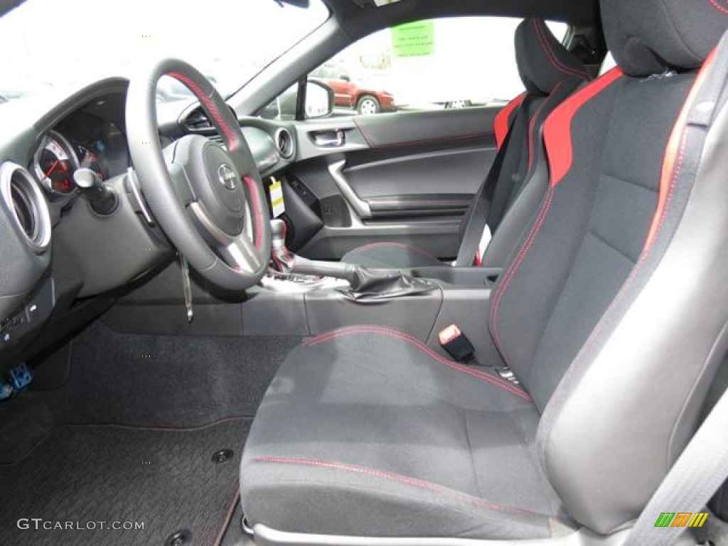 Black/Red Accents Interior 2013 Scion FR-S Sport Coupe Photo #79767390