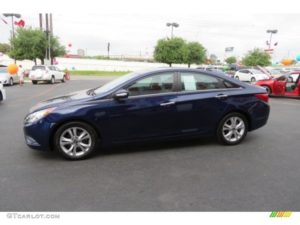 2011 Sonata Limited - Indigo Blue Pearl / Gray photo #4