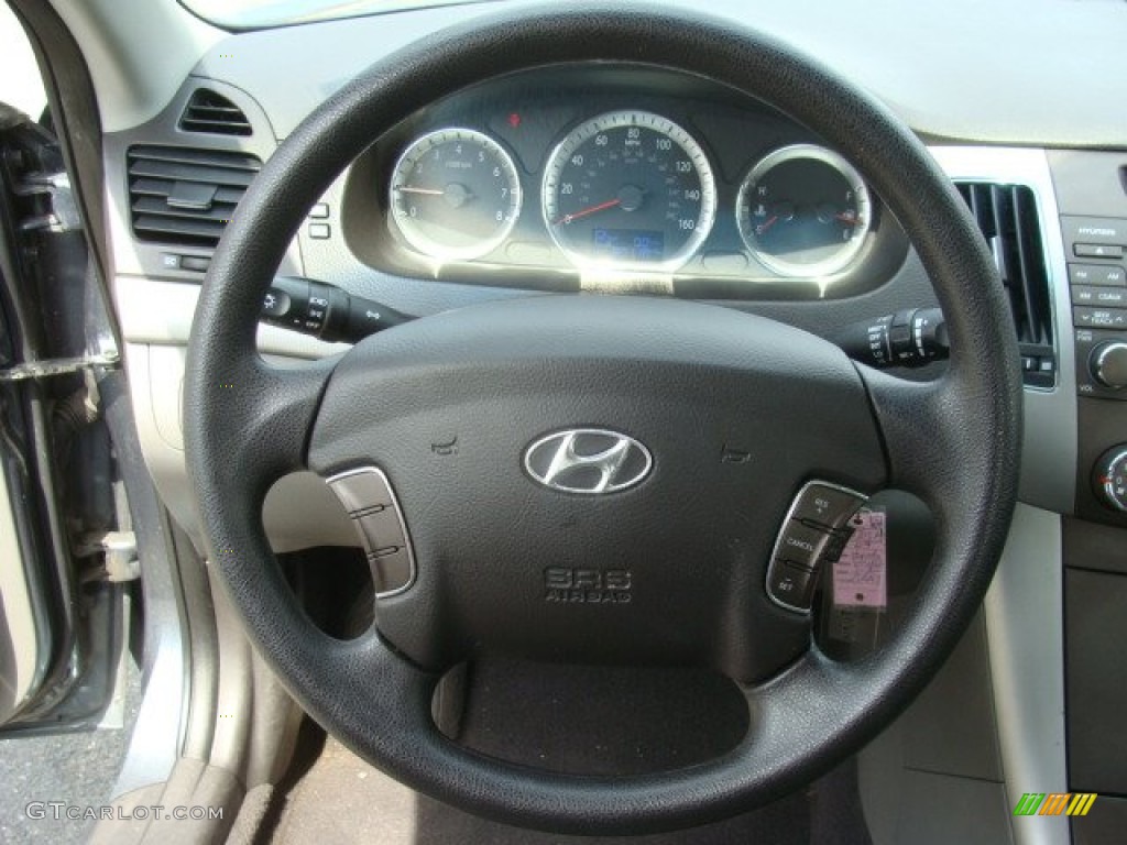 2009 Hyundai Sonata GLS Gray Steering Wheel Photo #79772261