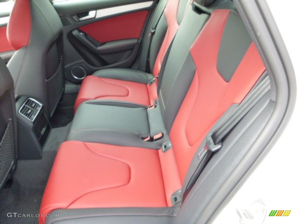 Black/Magma Red Interior 2013 Audi S4 3.0T quattro Sedan Photo #79772395