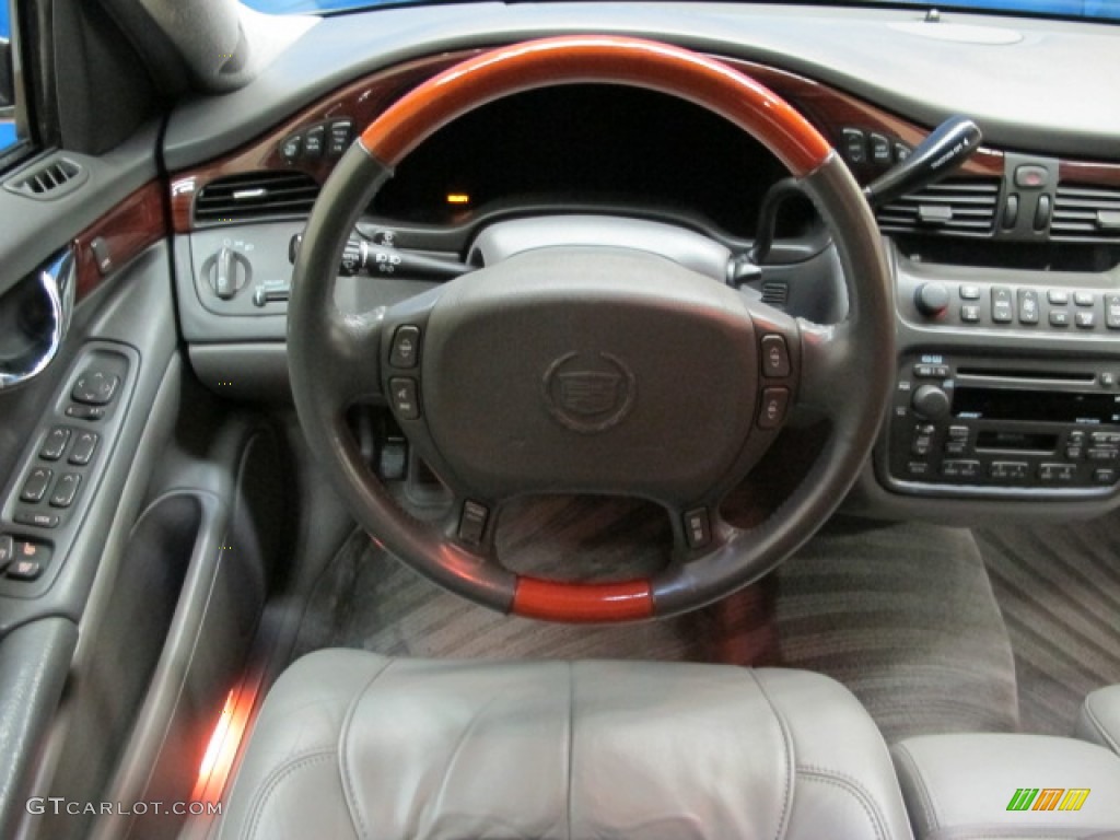 2002 Cadillac DeVille DHS Dark Gray Steering Wheel Photo #79773736