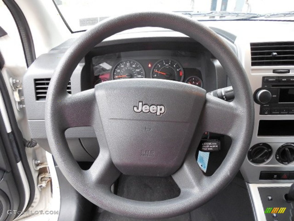 2008 Jeep Compass Sport 4x4 Dark Slate Gray Steering Wheel Photo #79774618