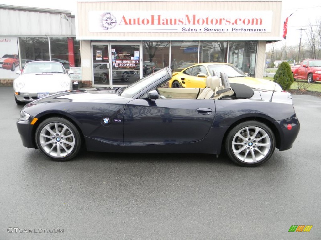 2008 Z4 3.0i Roadster - Monaco Blue Metallic / Beige photo #11