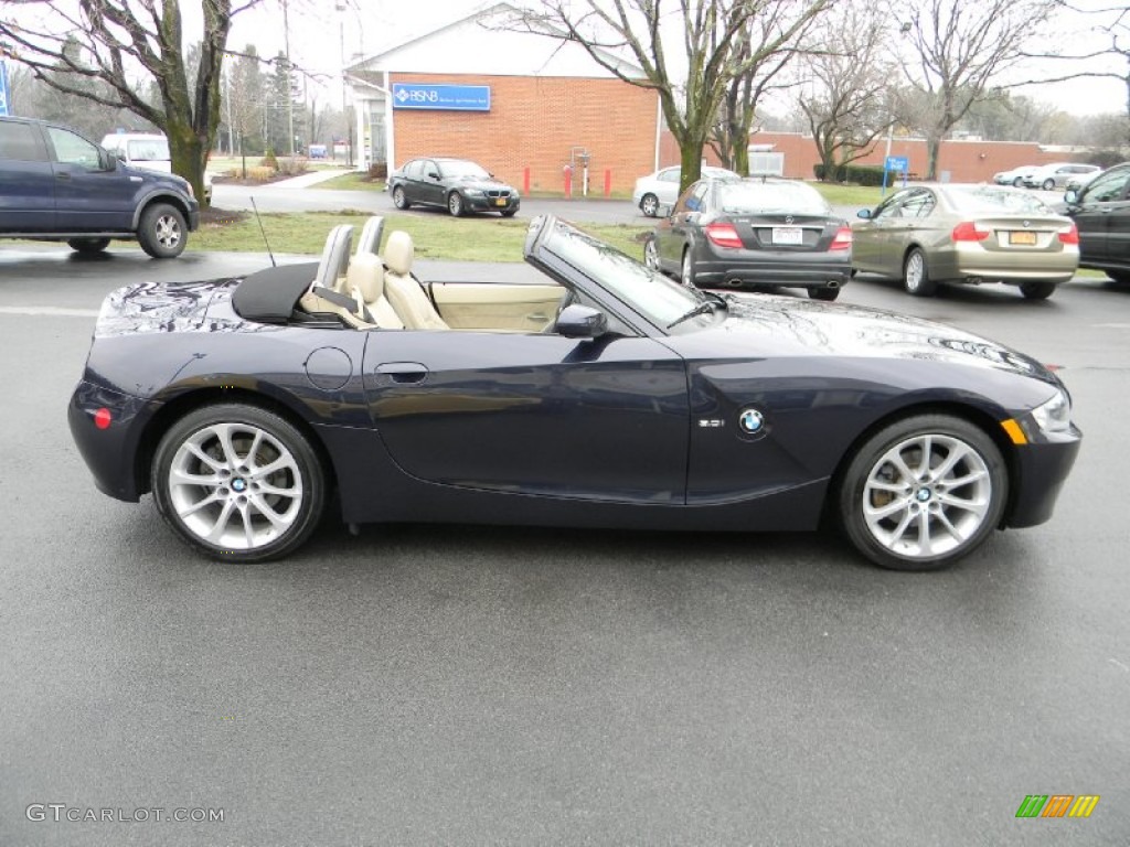 2008 Z4 3.0i Roadster - Monaco Blue Metallic / Beige photo #13