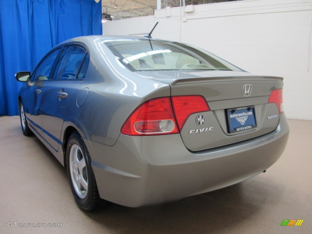 2008 Civic Hybrid Sedan - Galaxy Gray Metallic / Ivory photo #5