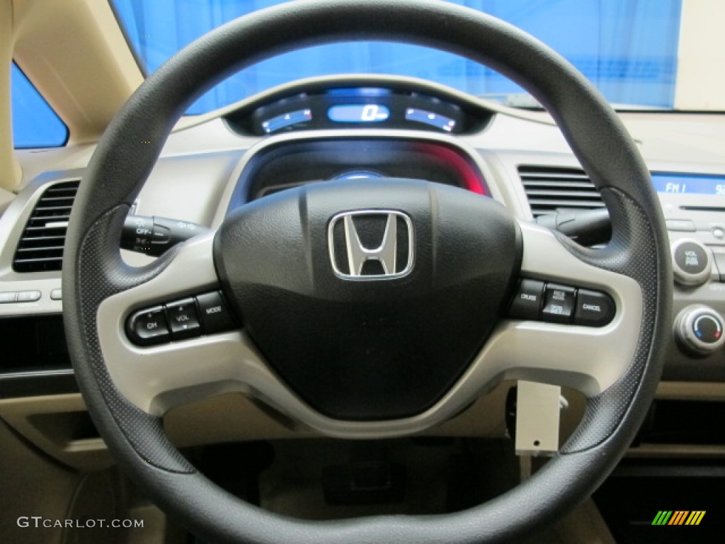 2008 Civic Hybrid Sedan - Galaxy Gray Metallic / Ivory photo #28