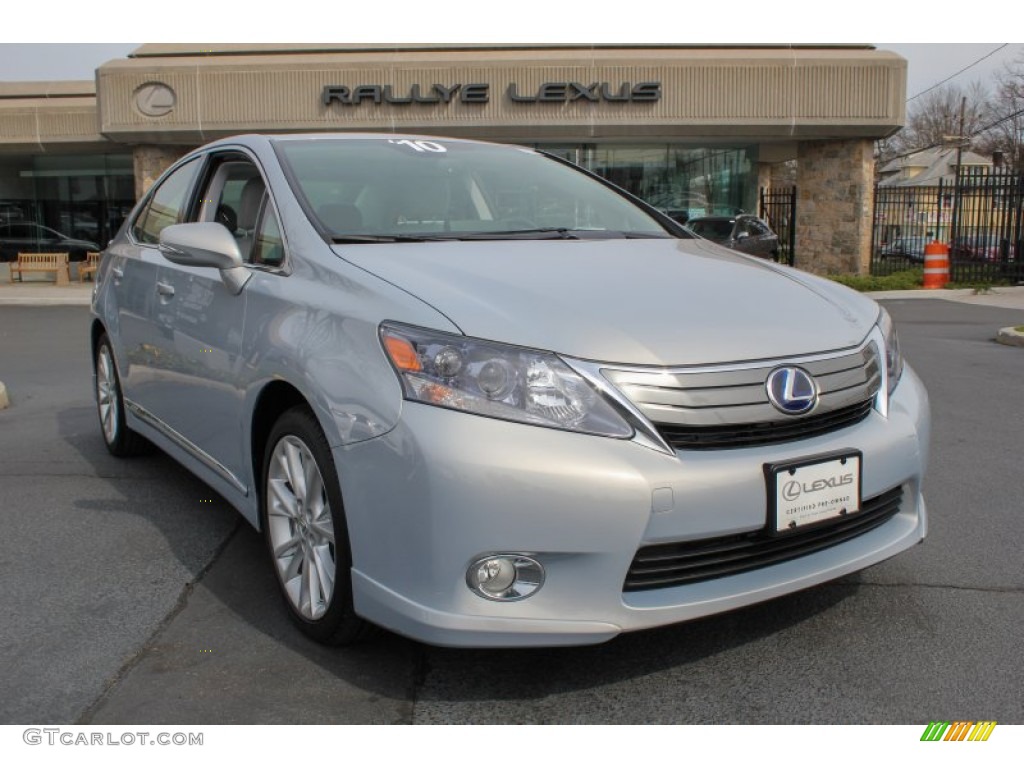2010 HS 250h Hybrid Premium - Silver Opal Mica / Gray photo #1