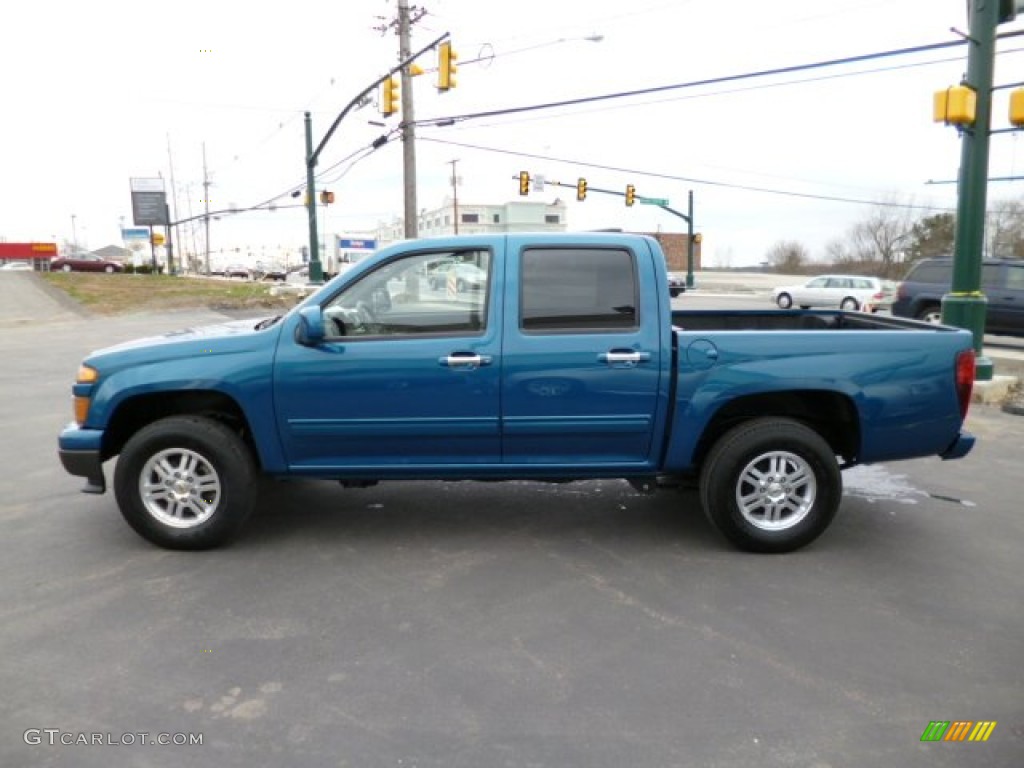 Aqua Blue Metallic 2012 Chevrolet Colorado LT Crew Cab 4x4 Exterior Photo #79779316