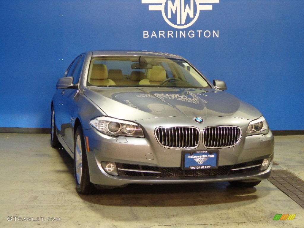 2012 5 Series 528i xDrive Sedan - Space Gray Metallic / Venetian Beige photo #1