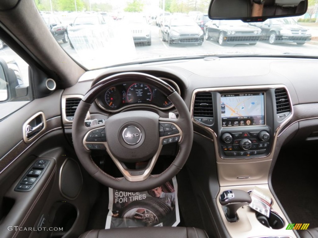 2014 Jeep Grand Cherokee Summit 4x4 Summit Grand Canyon Jeep Brown Natura Leather Dashboard Photo #79781785