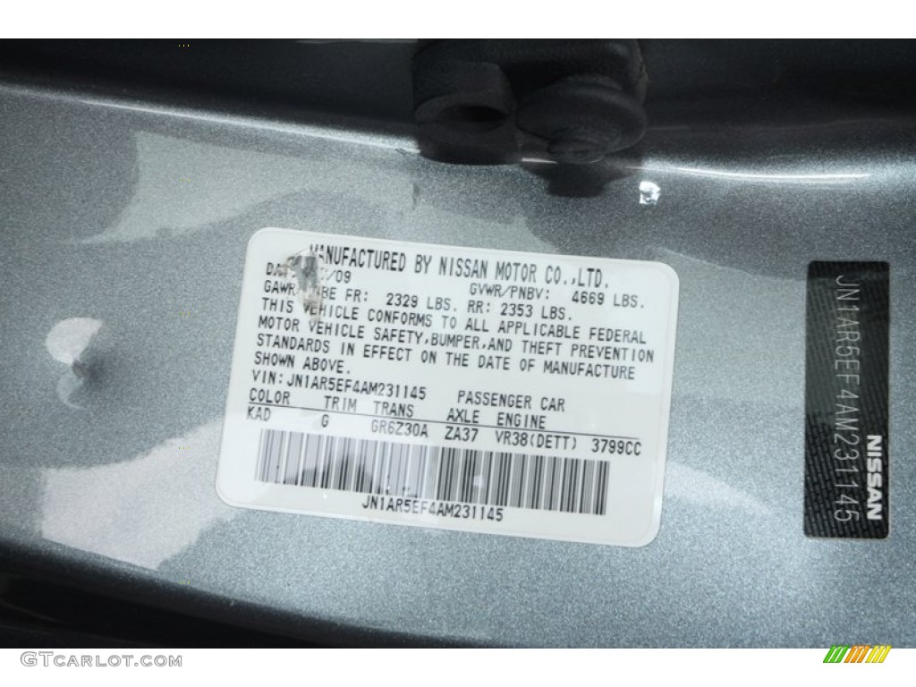 2010 GT-R Color Code KAD for Gun Metallic Photo #79782362