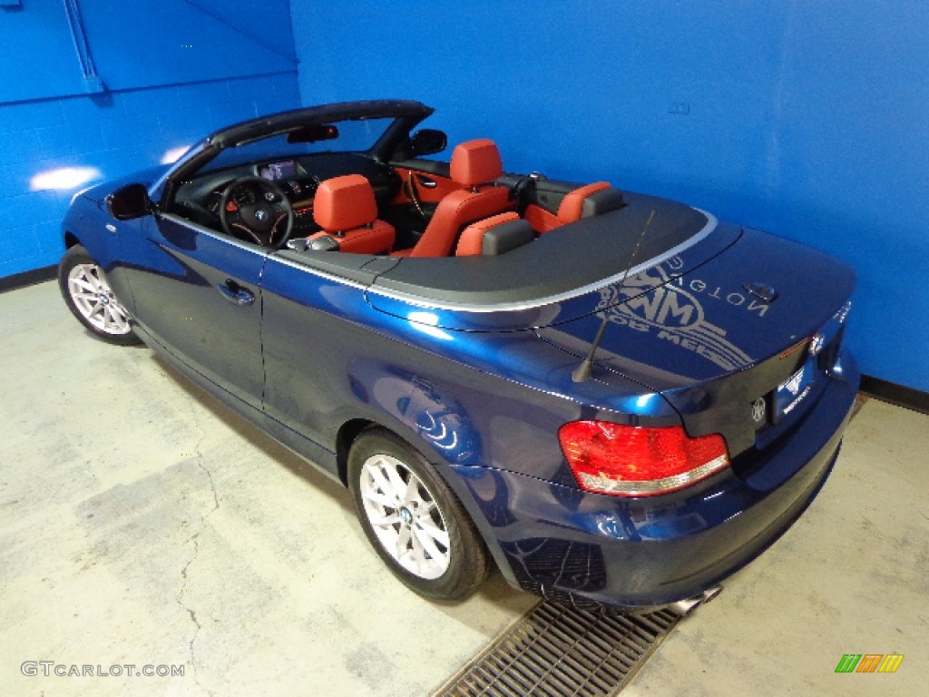 2010 1 Series 128i Convertible - Deep Sea Blue Metallic / Coral Red Boston Leather photo #21