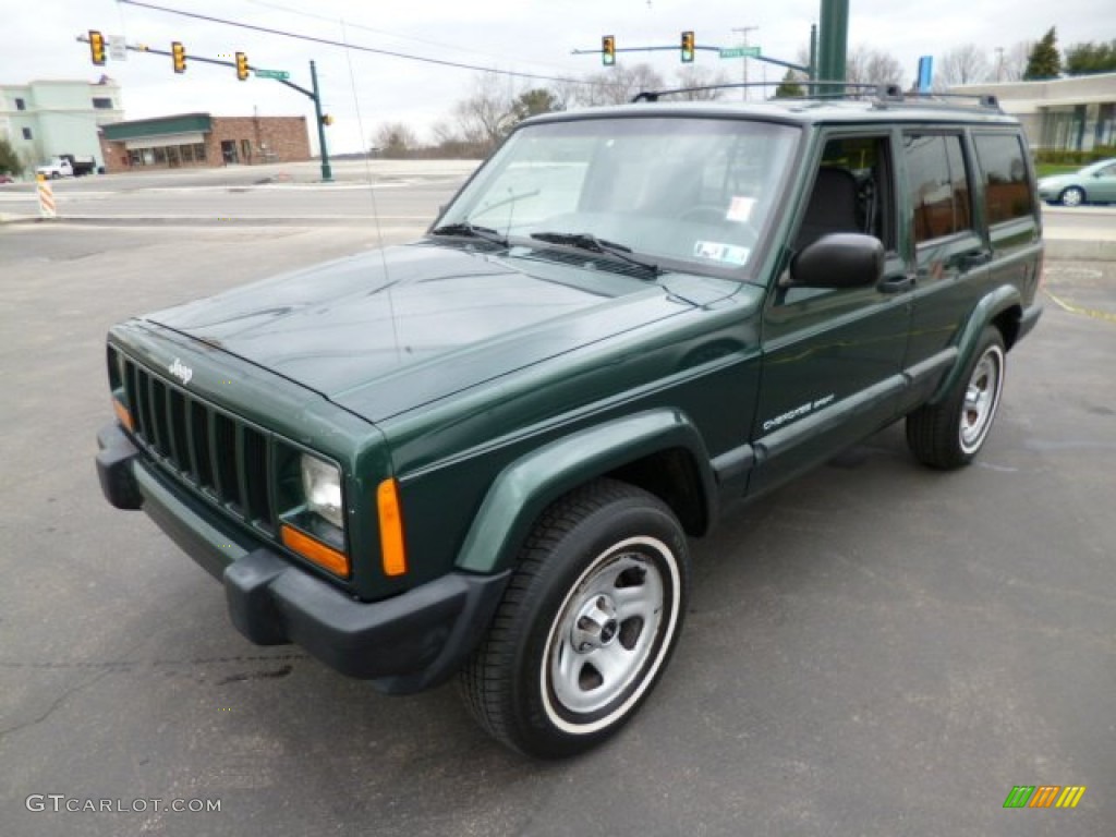 1999 Cherokee Sport 4x4 - Forest Green Pearl / Agate photo #3