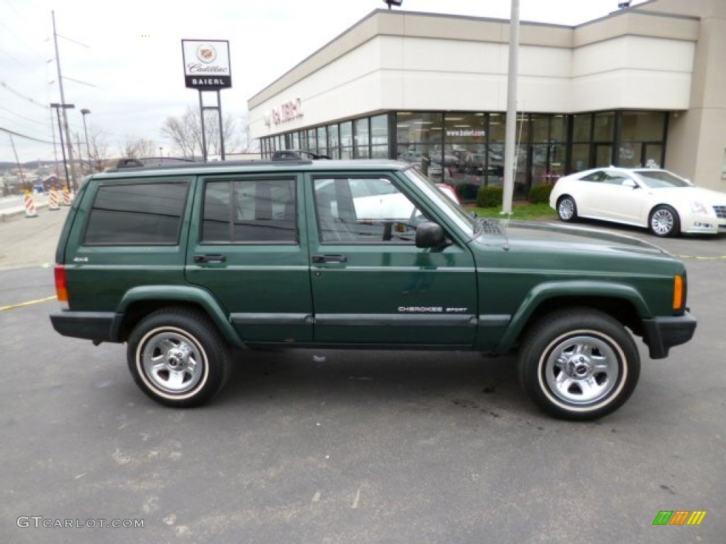 1999 Cherokee Sport 4x4 - Forest Green Pearl / Agate photo #8
