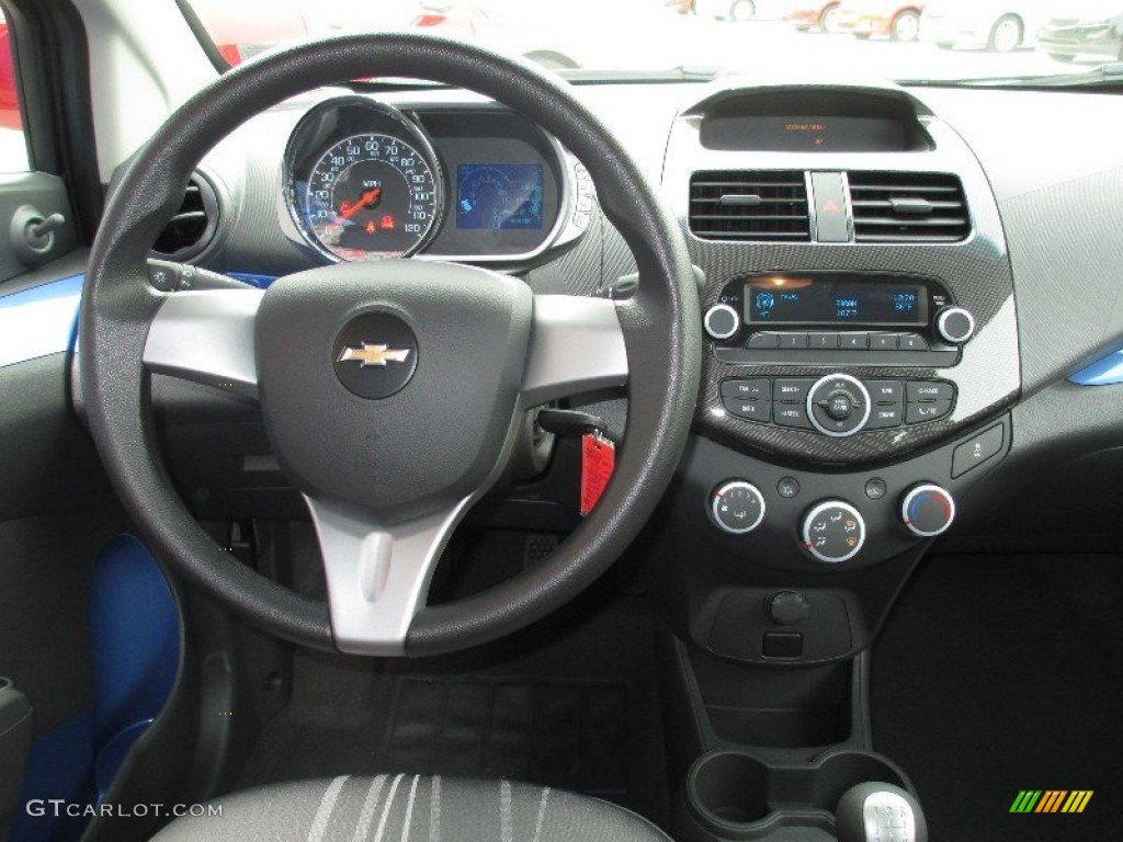 2013 Chevrolet Spark LS Silver/Blue Dashboard Photo #79785091