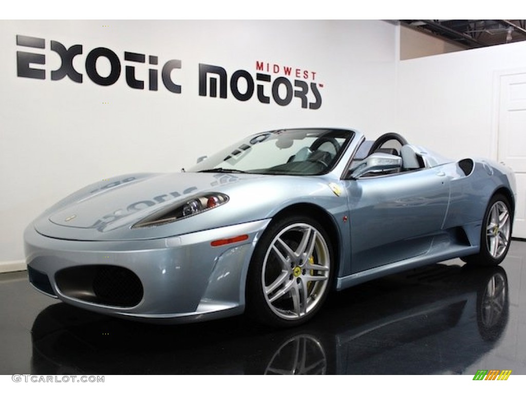 2005 F430 Spider F1 - Grigio Alloy (Light Blue Silver) / Blue Scuro photo #7