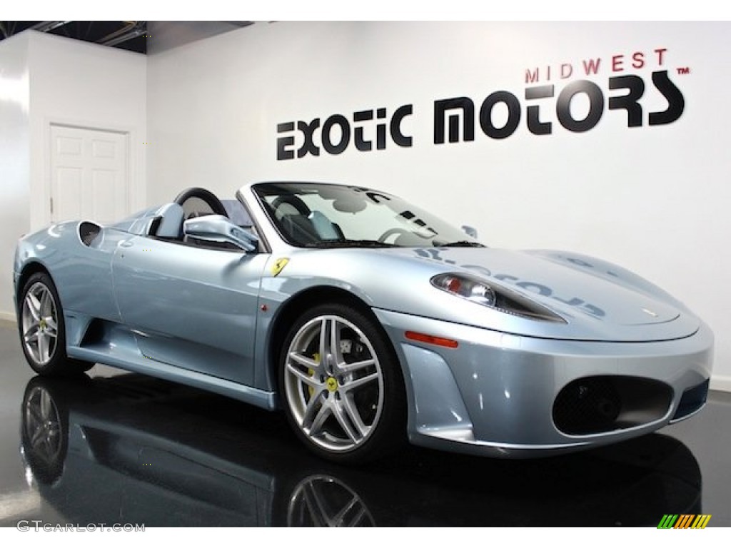 2005 F430 Spider F1 - Grigio Alloy (Light Blue Silver) / Blue Scuro photo #8