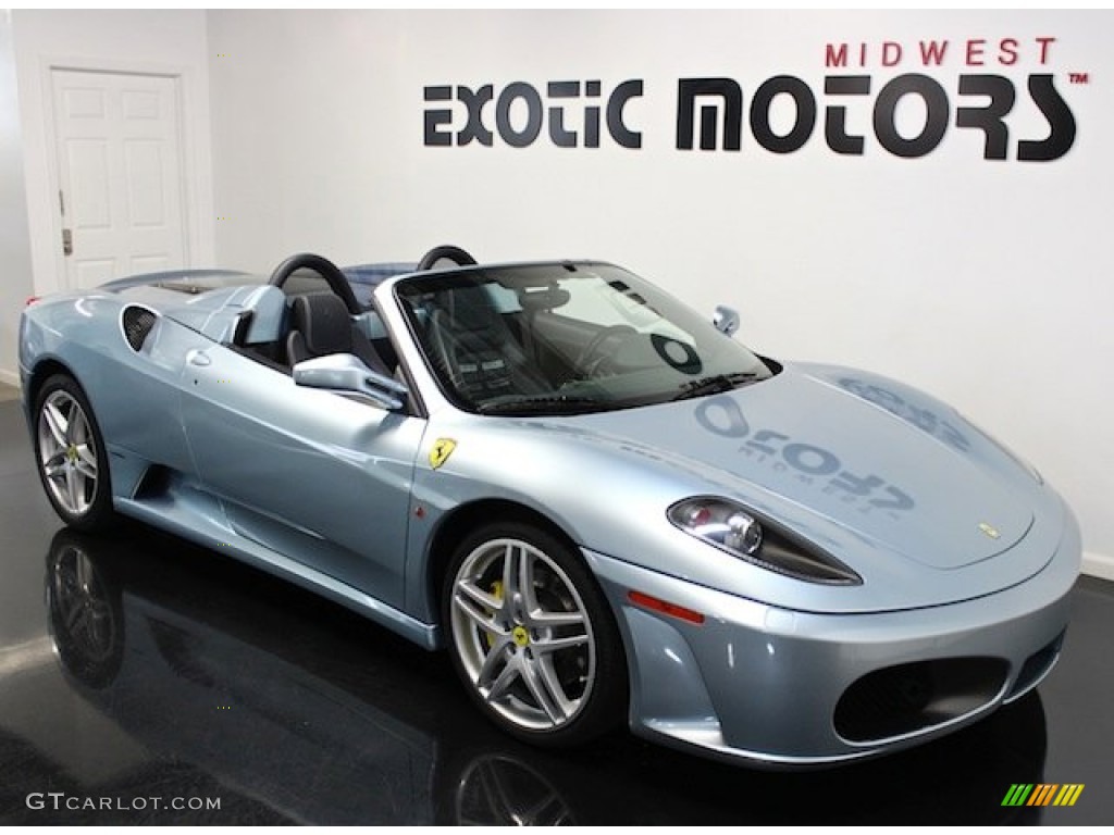 2005 F430 Spider F1 - Grigio Alloy (Light Blue Silver) / Blue Scuro photo #12