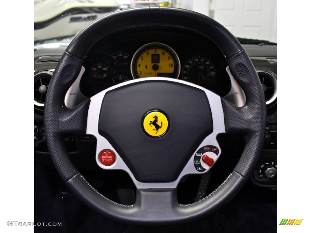 2005 Ferrari F430 Spider F1 Blue Scuro Steering Wheel Photo #79786660
