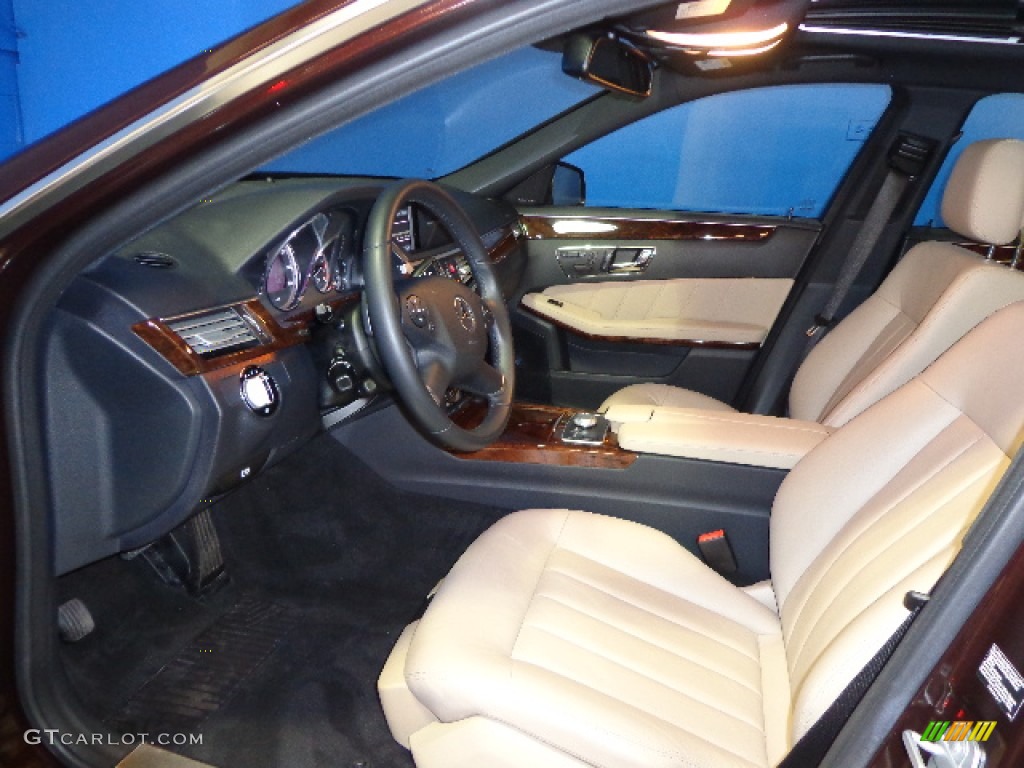 Almond Beige Interior 2010 Mercedes-Benz E 350 4Matic Sedan Photo #79786684