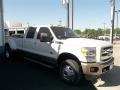 2013 White Platinum Metallic Tri-Coat Ford F350 Super Duty King Ranch Crew Cab 4x4 Dually  photo #17