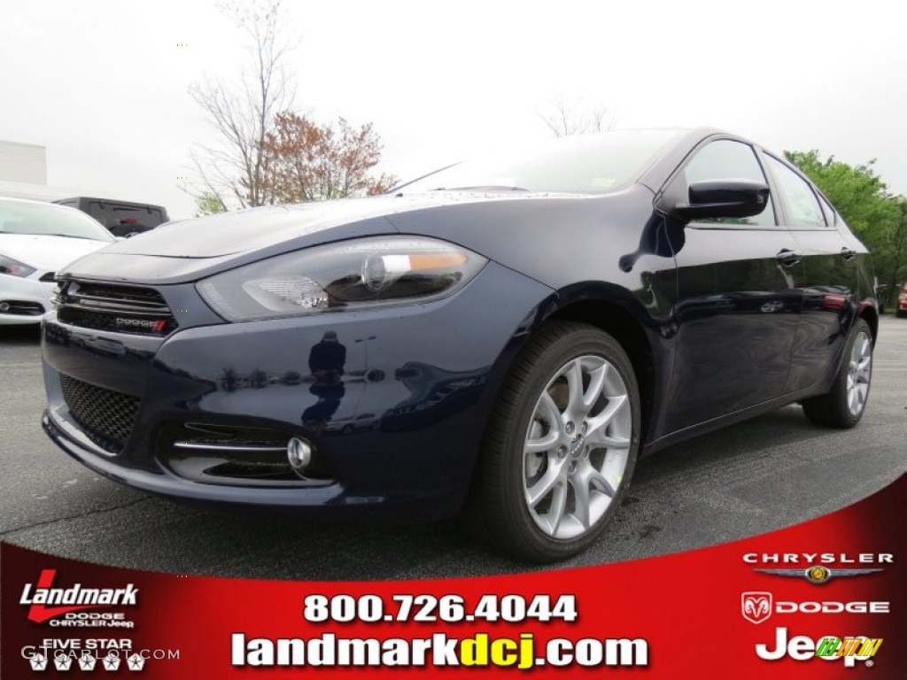 2013 Dart SXT - True Blue Pearl Coat / Black/Light Diesel Gray photo #1
