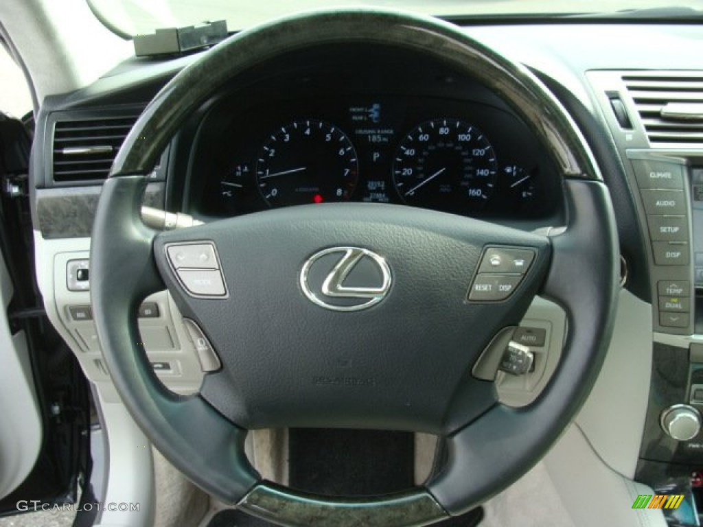2010 Lexus LS 460 L AWD Light Gray Steering Wheel Photo #79790974