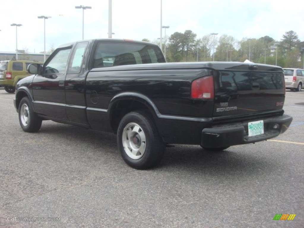 2001 Sonoma SLS Extended Cab - Onyx Black / Pewter photo #4
