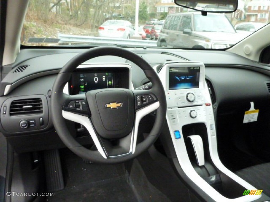 2013 Chevrolet Volt Standard Volt Model Jet Black/Ceramic White Accents Dashboard Photo #79792858