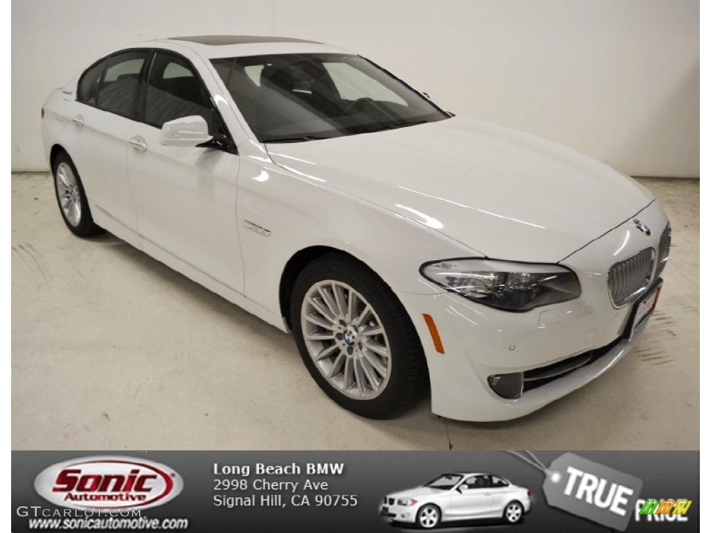 2013 5 Series ActiveHybrid 5 - Alpine White / Black photo #1