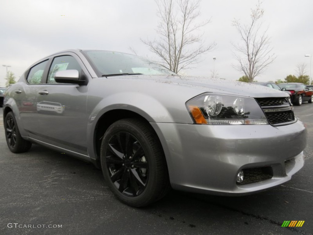 2013 Avenger SXT Blacktop - Billet Silver Metallic / Black photo #4