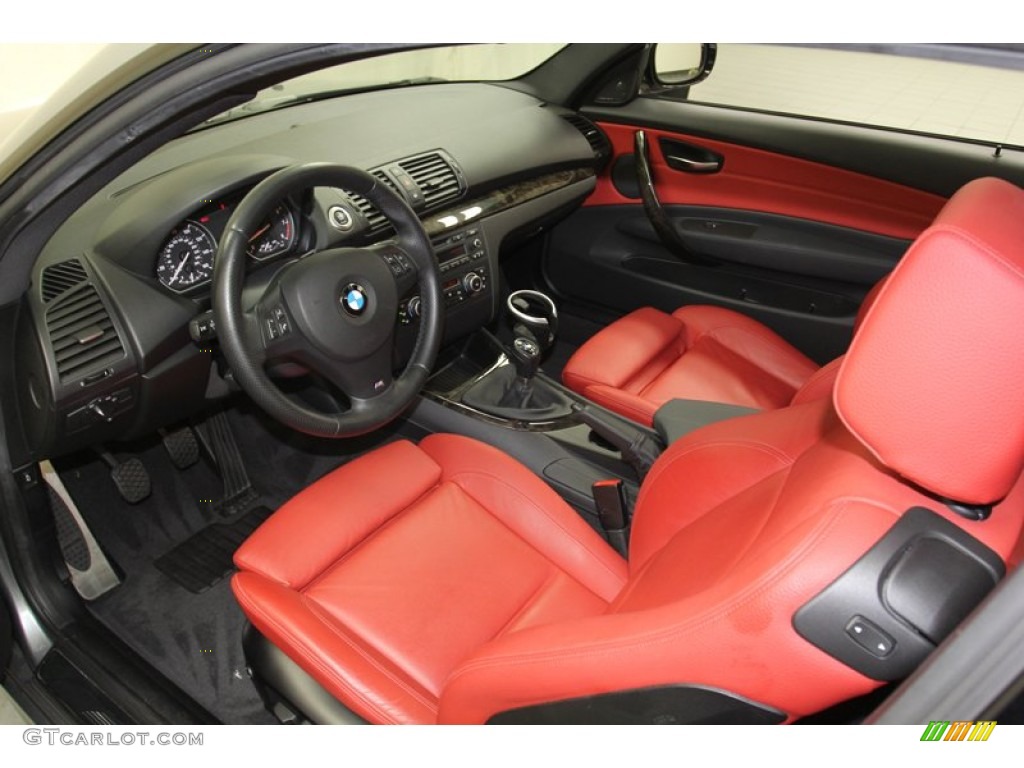 Coral Red Interior 2011 BMW 1 Series 135i Coupe Photo #79793386